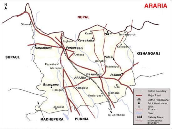 Araria Dist Map 